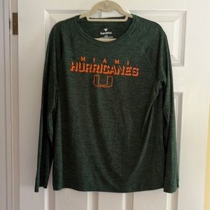 University Of Miami Men’s athletic shirt Large U Miami hurricanes